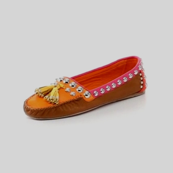 ❣️RARE❣️ Prada Studded Napa Loafer - Picture 1 of 10